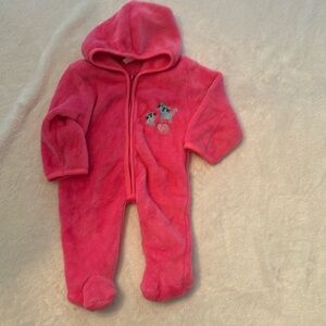 Pink Fleece sleeper, 3-6mo
